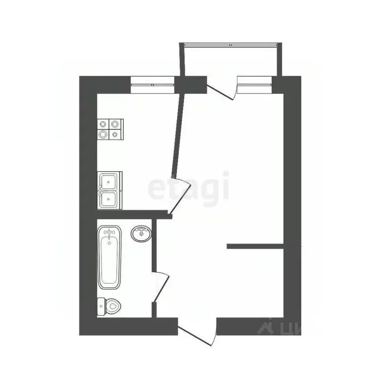 1-к кв. Ростовская область, Аксайский район, Щепкинское с/пос, пос. ... - Фото 1