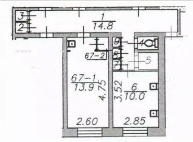 Комната Астраханская область, Астрахань ул. Татищева, 15 (14.4 м) - Фото 1