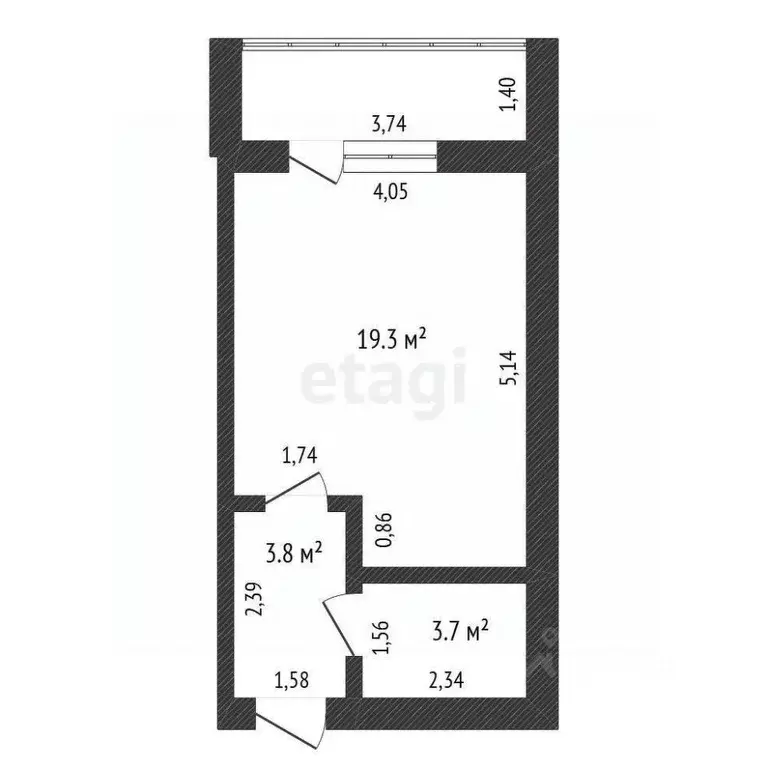 Студия Амурская область, Благовещенск Зейская ул., 53 (29.4 м) - Фото 1