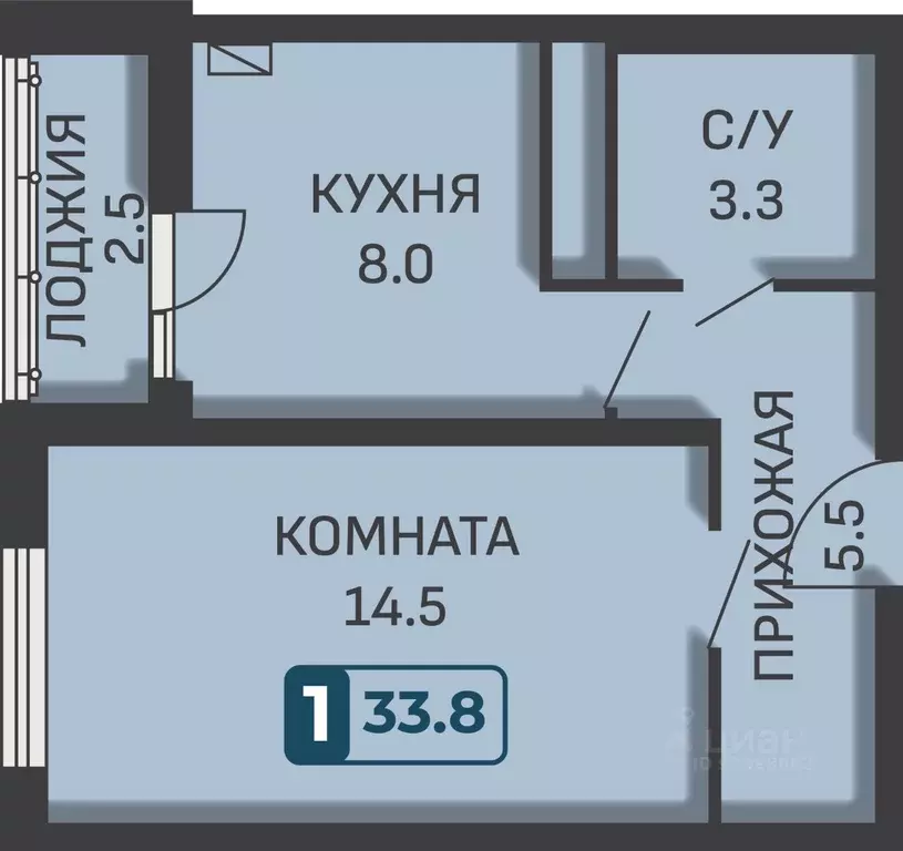 1-к кв. Ставропольский край, Ставрополь № 35 мкр, Равновесие жилой ... - Фото 1