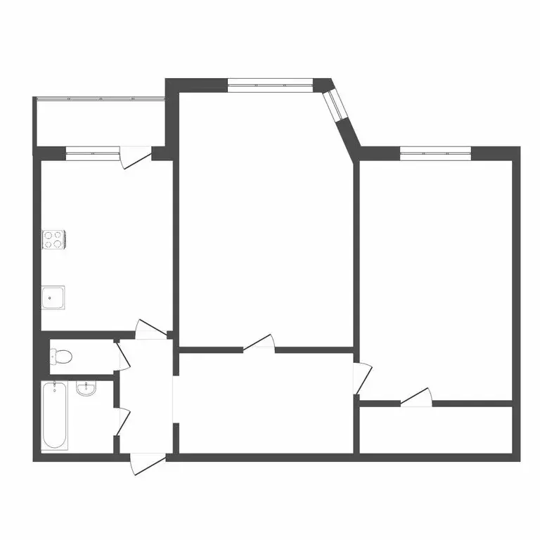 2-комнатная квартира: Тюмень, Народная улица, 4к4 (73.9 м) - Фото 1