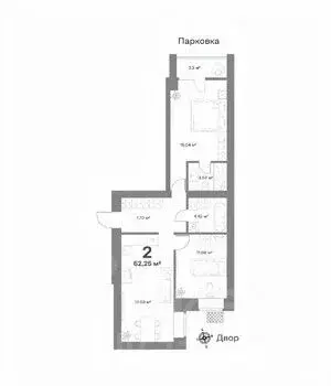 2-к кв. Нижегородская область, Выкса  (62.25 м) - Фото 1