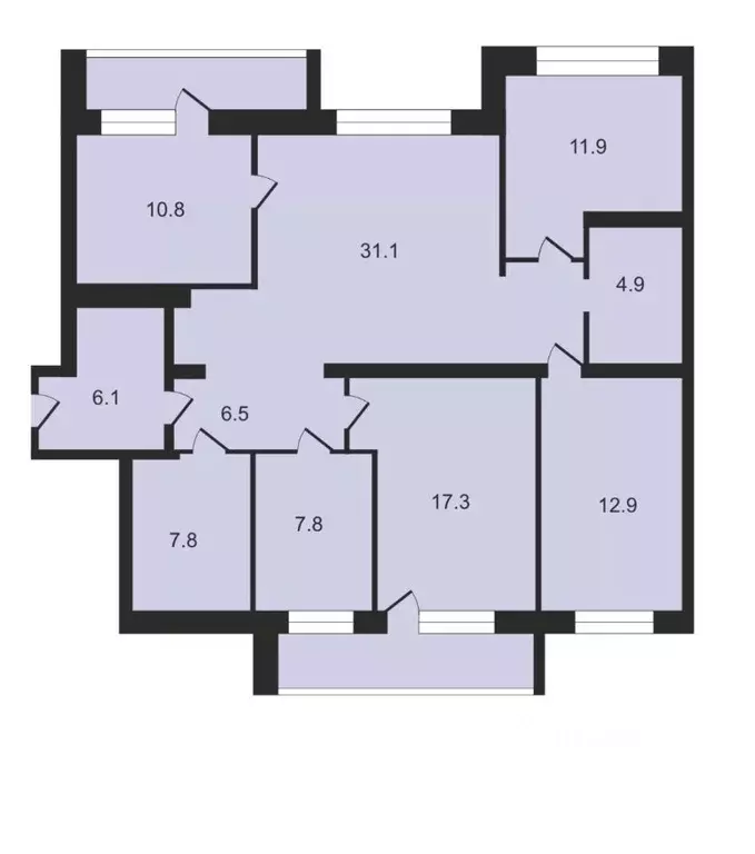 3-к кв. Владимирская область, Владимир ул. Мира, 15 (123.0 м) - Фото 1