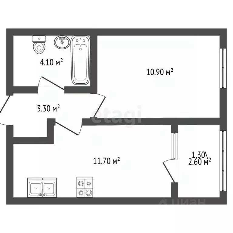 1-к кв. Санкт-Петербург Планерная ул., 99 (31.0 м) - Фото 1