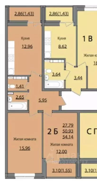 2-к кв. Краснодарский край, Краснодар Славянский мкр, ул. Заполярная, ... - Фото 1