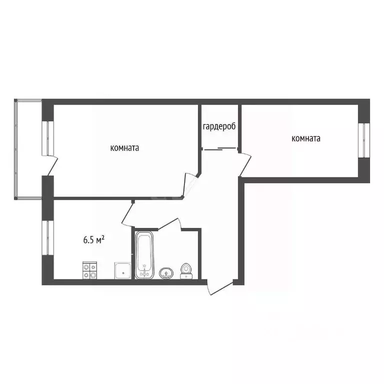 2-к кв. Архангельская область, Коряжма Советская ул., 14 (44.4 м) - Фото 2
