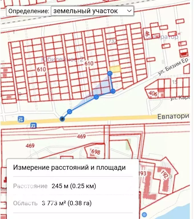 Участок в Крым, Саки пл. Революции (5.5 сот.) - Фото 1