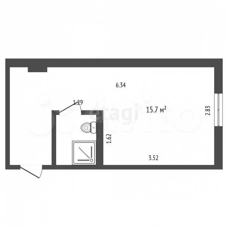 Квартира-студия, 18 м, 1/10 эт. - Фото 0