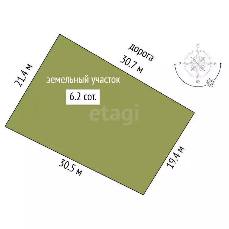 Участок в Саратов, СНТ Энергия-2000 (6.21 м) - Фото 1