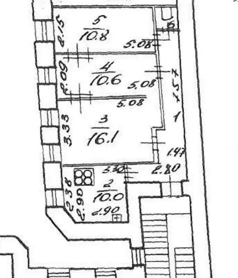3-к кв. Санкт-Петербург 8-я Советская ул., 23 (58.8 м) - Фото 2