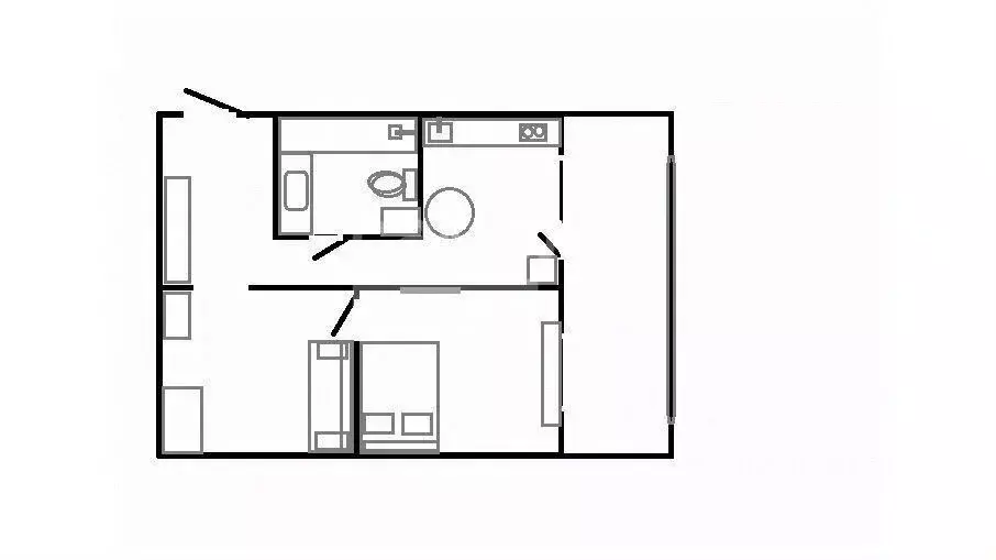 1-к кв. Тюменская область, Тюмень ул. Алматинская, 12 (38.0 м) - Фото 2