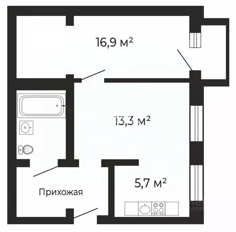 2-к кв. Челябинская область, Челябинск ул. Сталеваров, 15 (49.3 м) - Фото 1