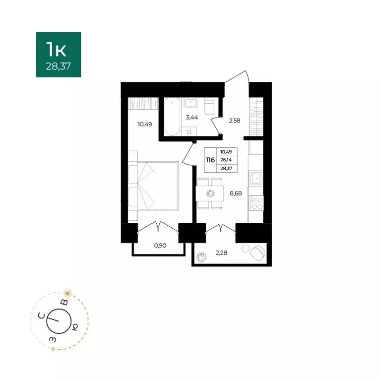 1-к кв. Ярославская область, Ярославль Северный жилрайон, 15-й мкр, ... - Фото 1