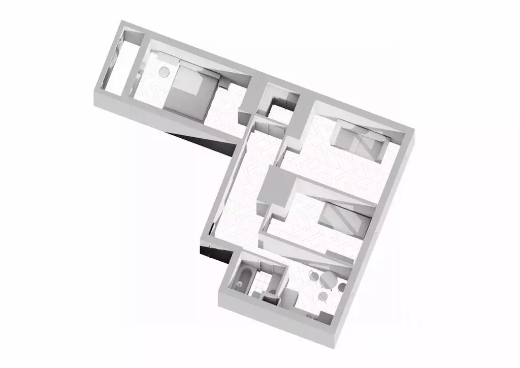 3-к кв. Москва ул. Исаковского, 24К1 (61.0 м) - Фото 2