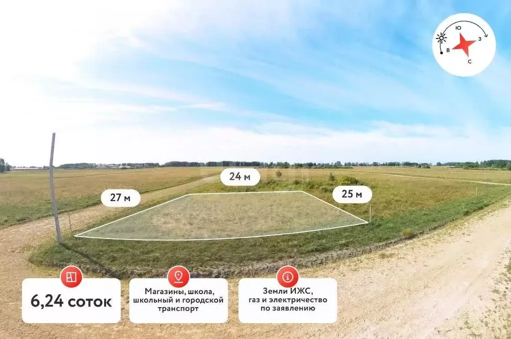 Участок в Тюменская область, Тюменский муниципальный округ, с. Щербак  ... - Фото 1