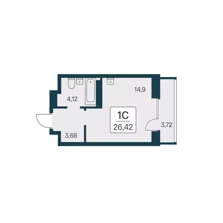 Продаётся квартира-студия, 26.58 м - Фото 0