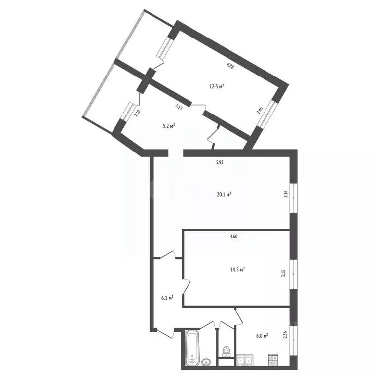 3-к кв. Москва Солнцевский просп., 9К2 (67.7 м) - Фото 1