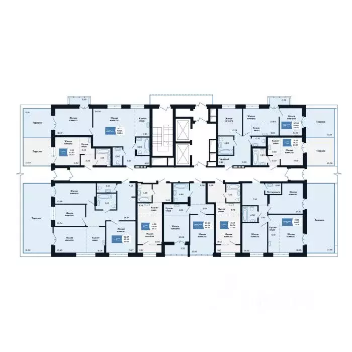 2-к кв. Новосибирская область, Новосибирск ул. Титова, 48 (66.84 м) - Фото 1
