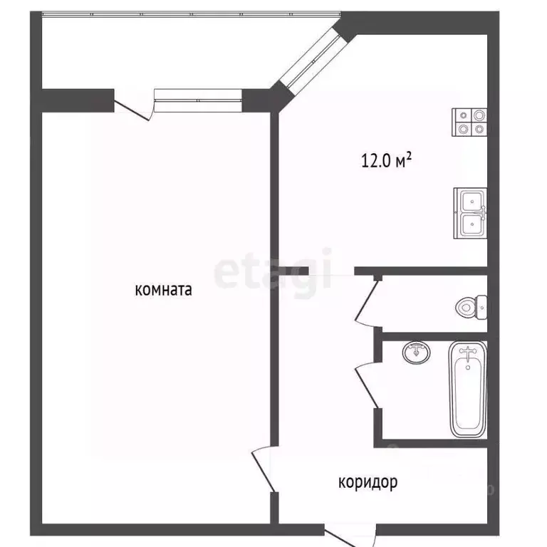 1-к кв. Ярославская область, Ярославль Волгоградская ул., 39 (38.1 м) - Фото 1