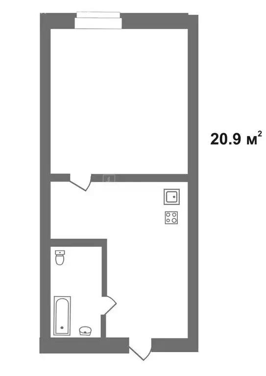 1-комнатная квартира: Гороховец, улица Кирова, 10 (20.9 м) - Фото 1