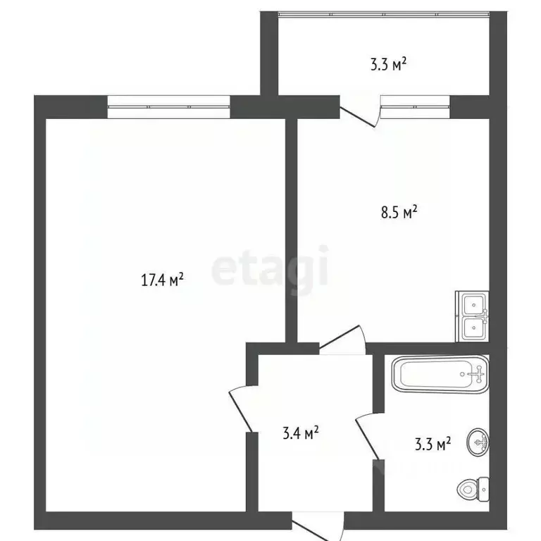 1-к кв. Ярославская область, Ярославский муниципальный округ, пос. ... - Фото 2