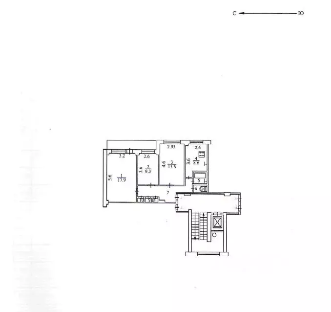 3-к кв. Калужская область, Калуга ул. Чижевского, 25 (66.1 м) - Фото 2