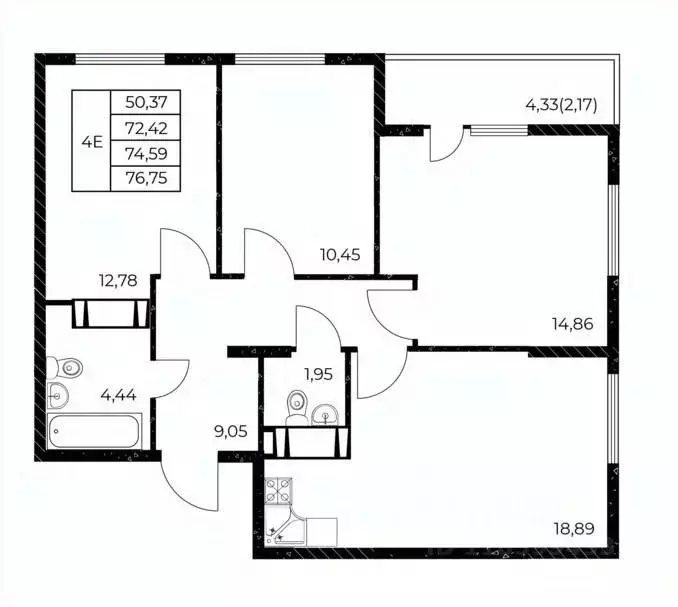 3-к кв. Ростовская область, Ростов-на-Дону Звезда Столицы 2 жилой ... - Фото 1