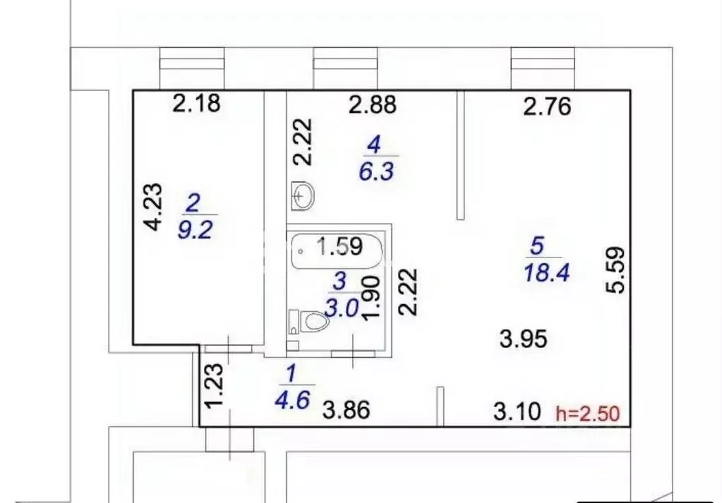 2-к кв. Бурятия, Улан-Удэ ул. Борсоева, 3 (42.5 м) - Фото 2