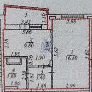 1-к кв. Чувашия, Чебоксары просп. Геннадия Айги, 20 (38.2 м) - Фото 2