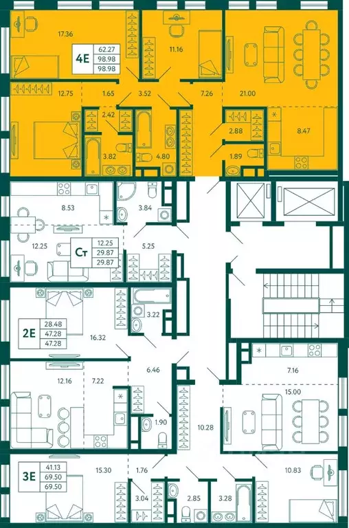 3-к кв. Башкортостан, Уфа Зеленая Роща жилрайон, Терле Парк жилой ... - Фото 2