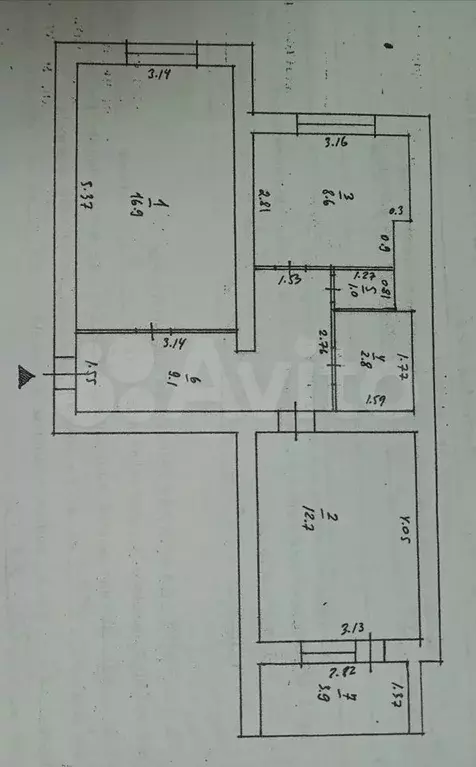 2-к. квартира, 51,1 м, 5/5 эт. - Фото 0