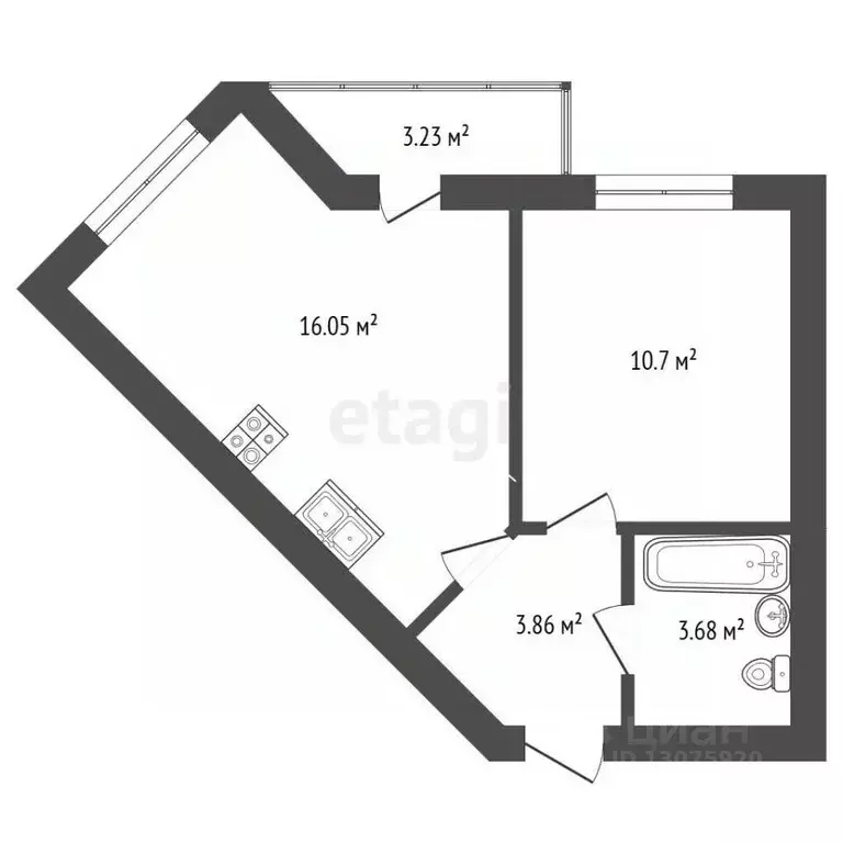 1-к кв. Ярославская область, Ярославль ул. Бурмакинская, 1 (34.1 м) - Фото 2