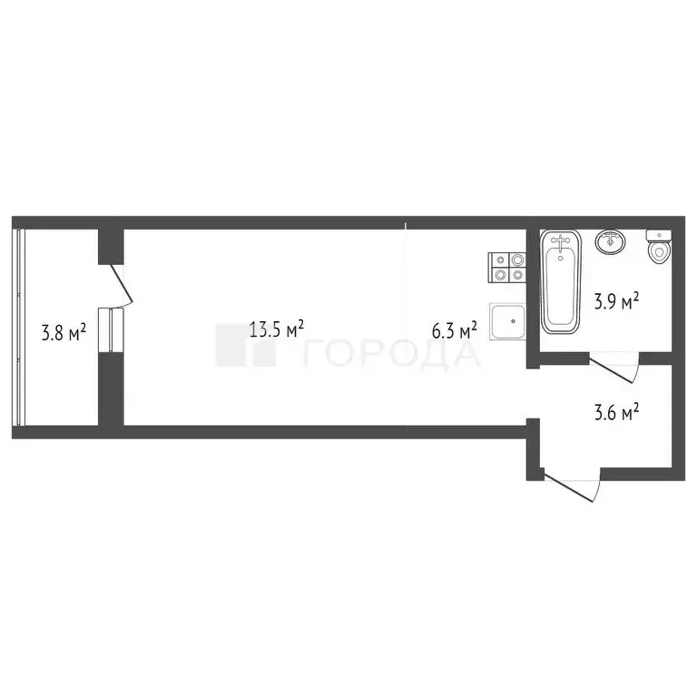 Квартира-студия: Барнаул, Павловский тракт, 196 к1 (29.2 м) - Фото 1
