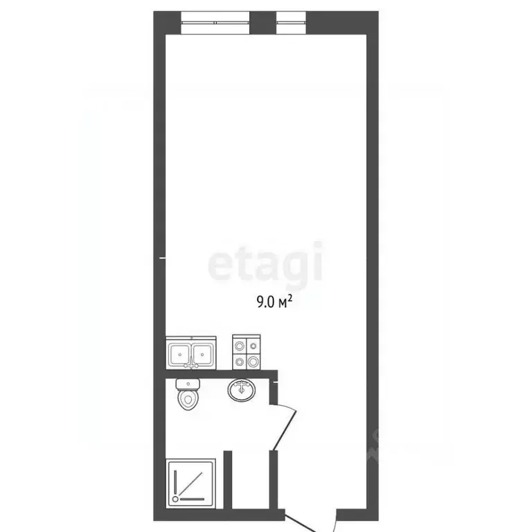 Студия Москва Новоостаповская ул., 16к1 (25.0 м) - Фото 2