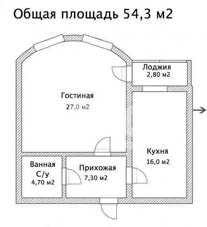 1-комнатная квартира: Тюмень, микрорайон Матмасы, Пражская улица, 49к1 ... - Фото 0