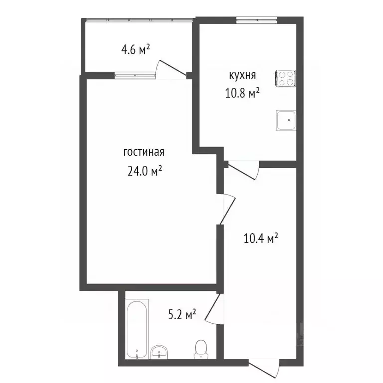 1-к кв. Воронежская область, Воронеж ул. 60-летия ВЛКСМ, 23 (51.0 м) - Фото 1