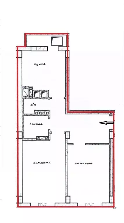 2-к кв. Калининградская область, Калининград Московский просп., 72 ... - Фото 2