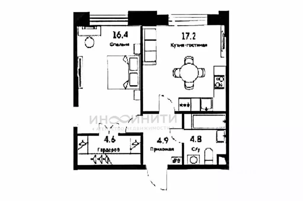 3-комнатная квартира: Москва, улица Архитектора Власова, 71к2 (48 м) - Фото 1
