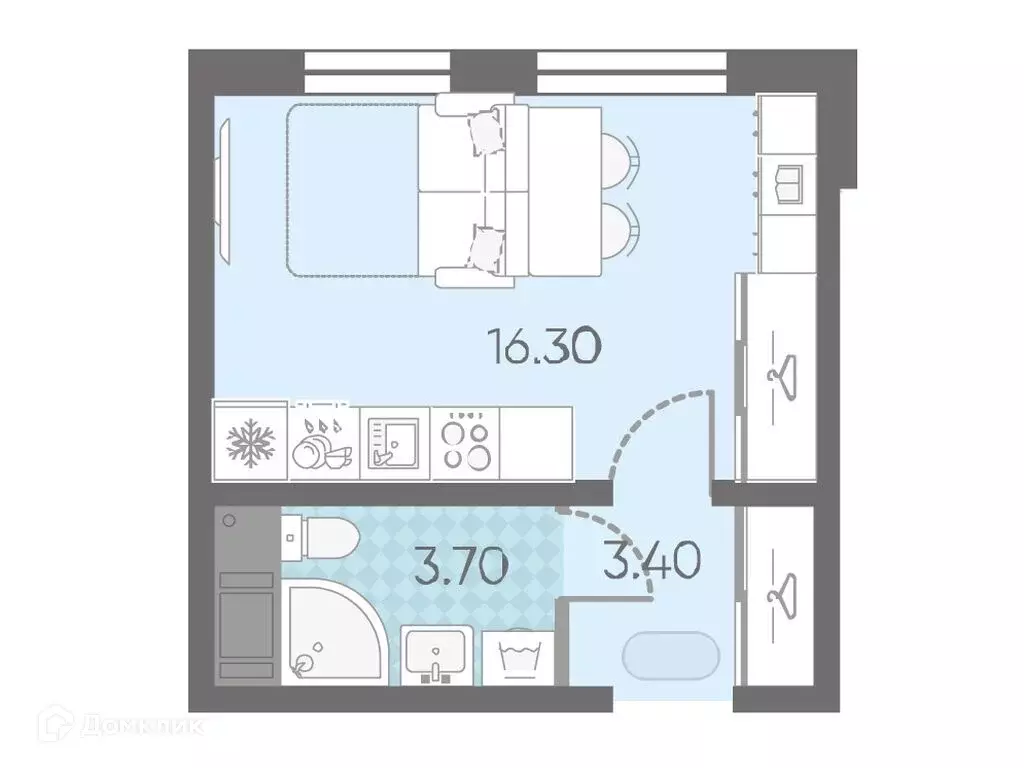 Продаётся квартира-студия, 22.8 м - Фото 0