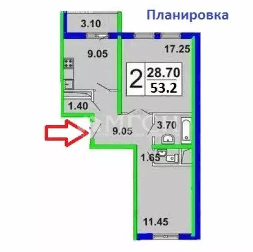 2-комнатная квартира: Москва, Беломорская улица, 13к2 (53.2 м) - Фото 0