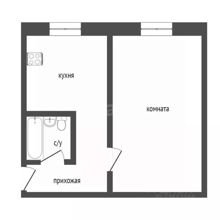 1-к кв. Курганская область, Курган Заозерный жилрайон, 8-й мкр, 5 ... - Фото 1