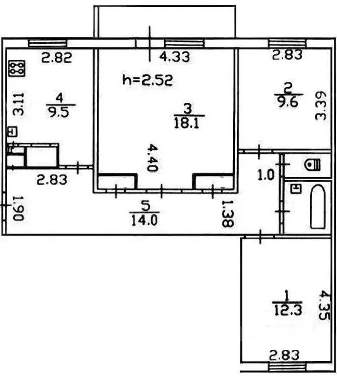 3-к кв. Ленинградская область, Гатчинский муниципальный округ, ... - Фото 2