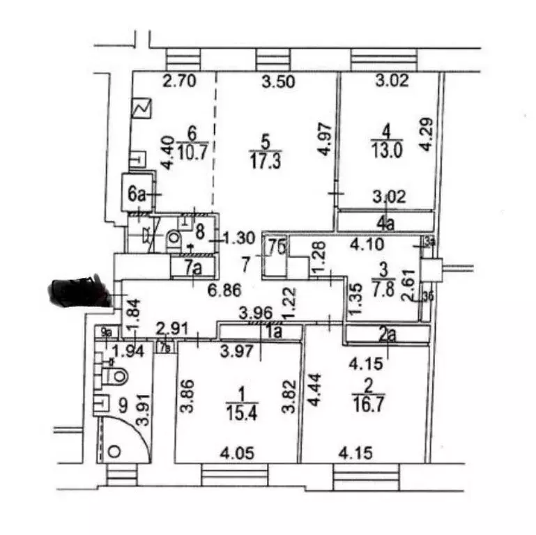 4-комнатная квартира: Москва, Уланский переулок, 11А (112.1 м) - Фото 1