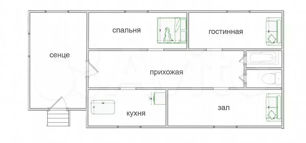 Дом 59,7 м на участке 6,28 га - Фото 0