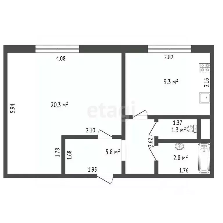 1-к кв. Ямало-Ненецкий АО, Новый Уренгой просп. Мира, 22к5 (38.3 м) - Фото 1