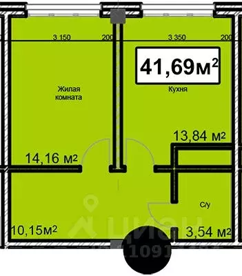 1-к кв. Ставропольский край, Ессентуки ул. Благодатная, 24 (41.69 м) - Фото 1
