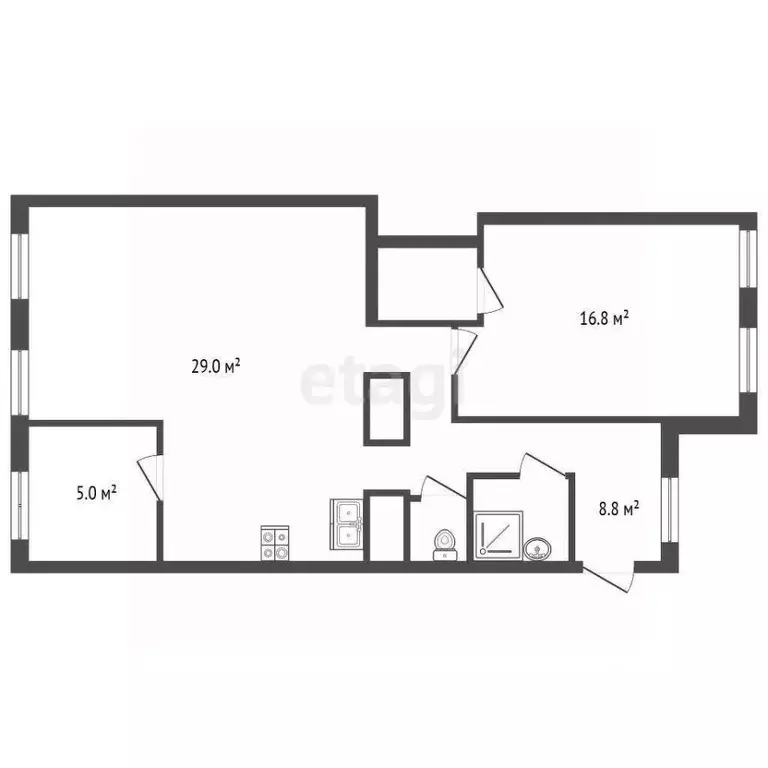 3-к кв. Санкт-Петербург Садовая ул., 112-114 (63.5 м) - Фото 2