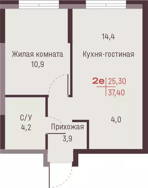 2-к кв. Свердловская область, Екатеринбург Академический мкр, 19-й ... - Фото 2