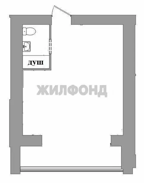 Квартира-студия: Барнаул, 6-я Нагорная улица, 15Г/6 (30.9 м) - Фото 1