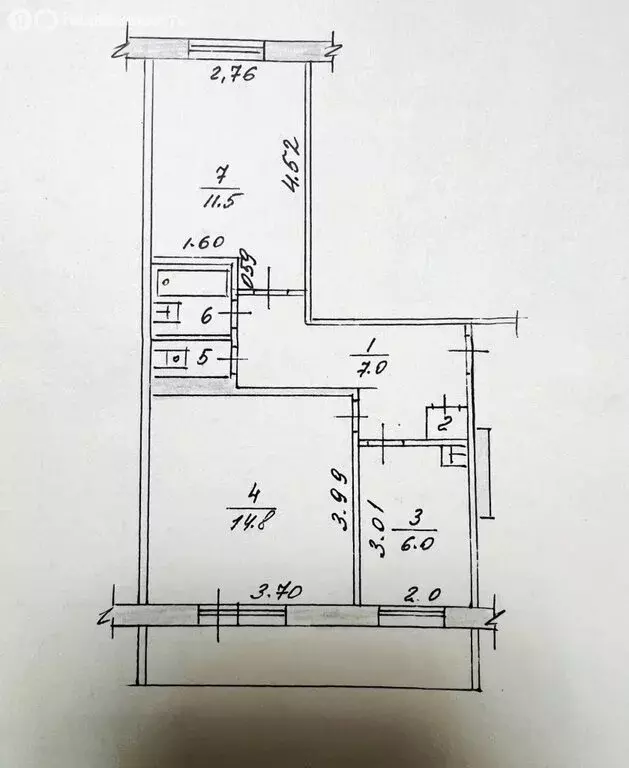 2-комнатная квартира: Набережные Челны, улица Шамиля Усманова, 56 ... - Фото 2